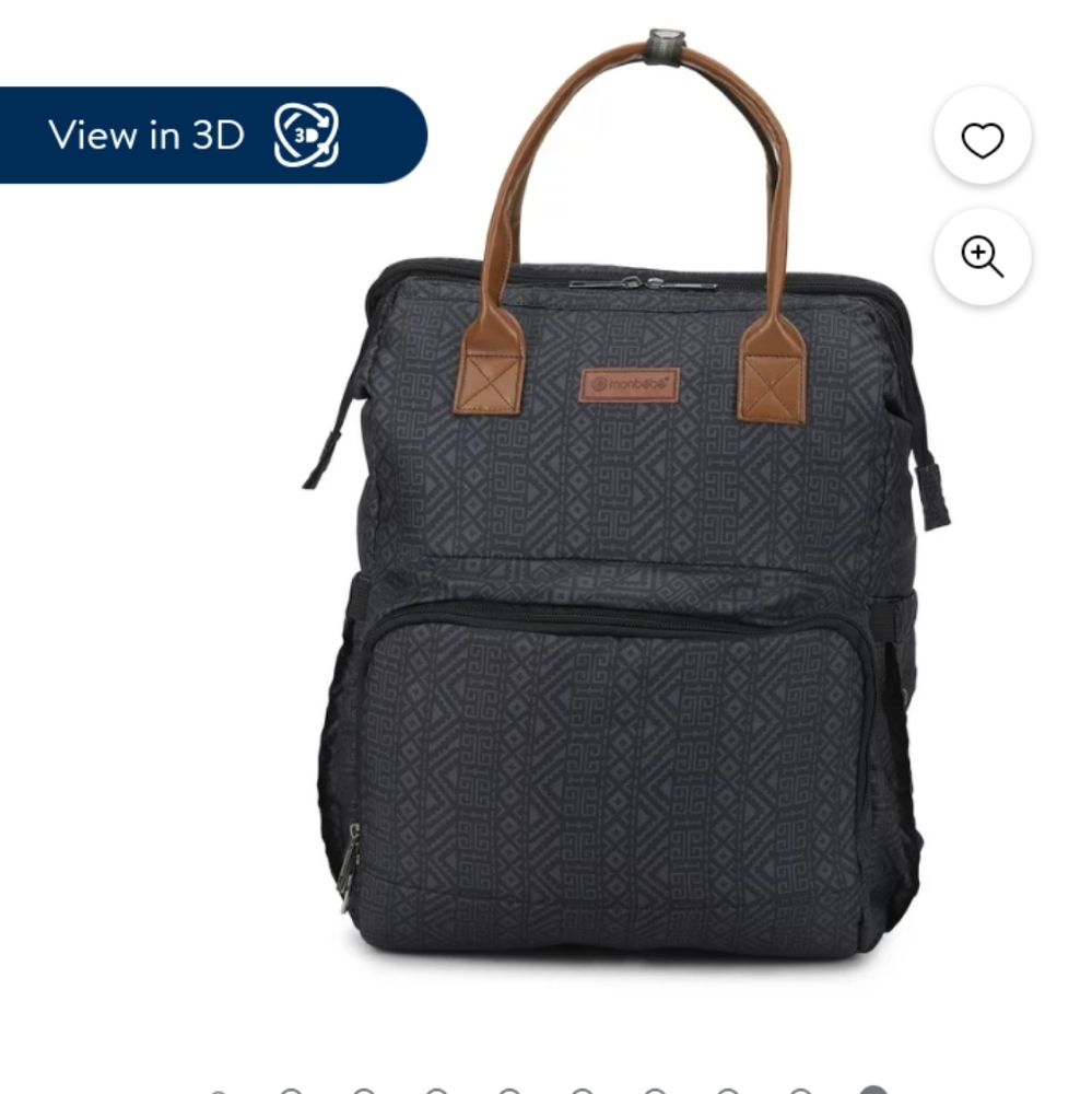 Brand new Monobebe diaper bag with bassinet